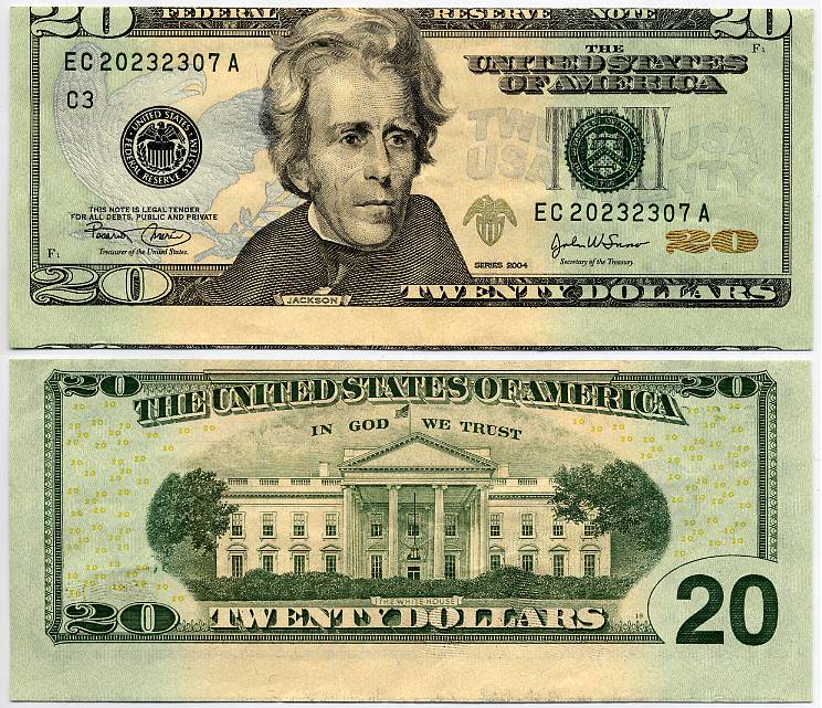2004 $20 Federal Reserve Error Note Faulty Alignment