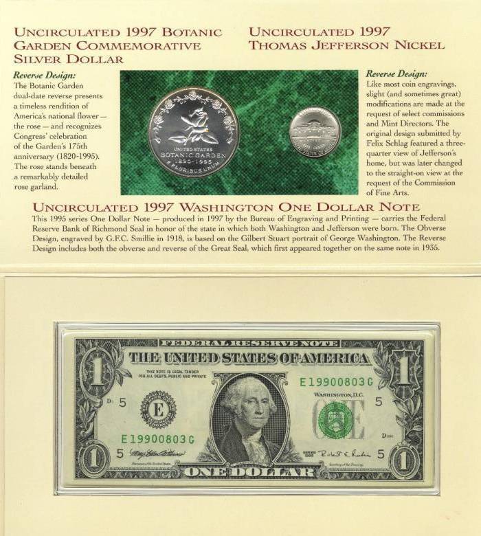 The Botanic Garden Coin and Currency Set