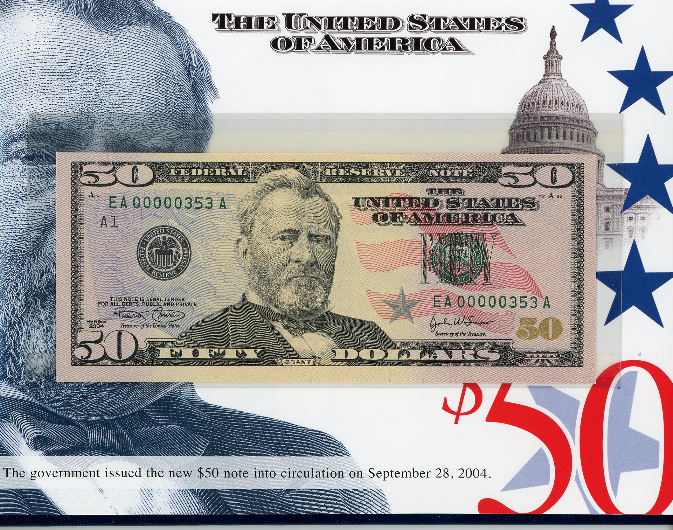 2004 $50 Premium Federal Reserve Set #353