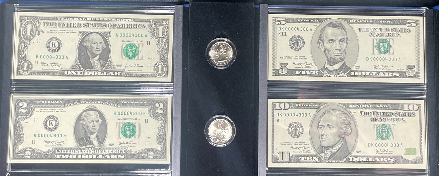 Texas Coin and Currency Set S/N 00004300